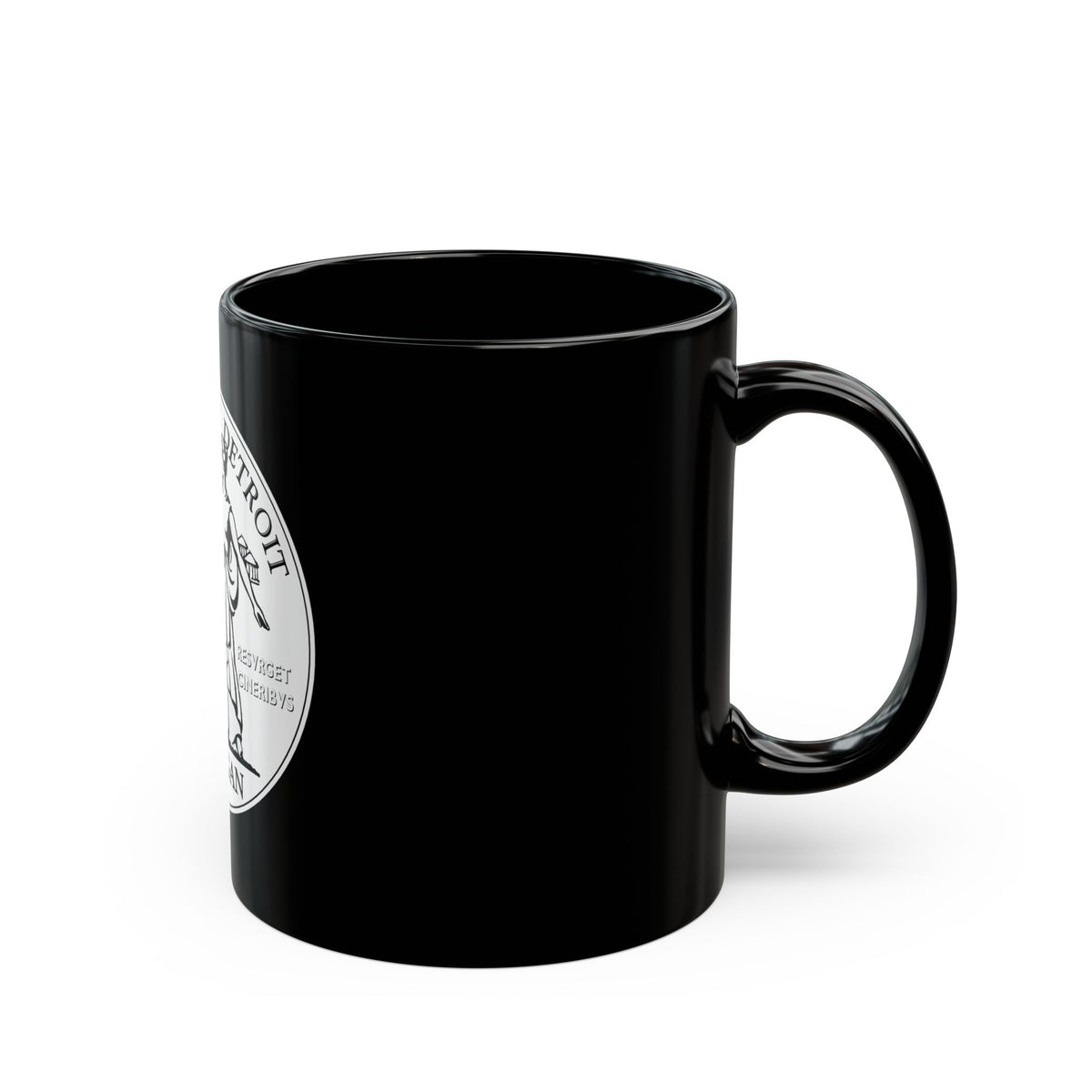 Seal of Detroit - Black Coffee Mug