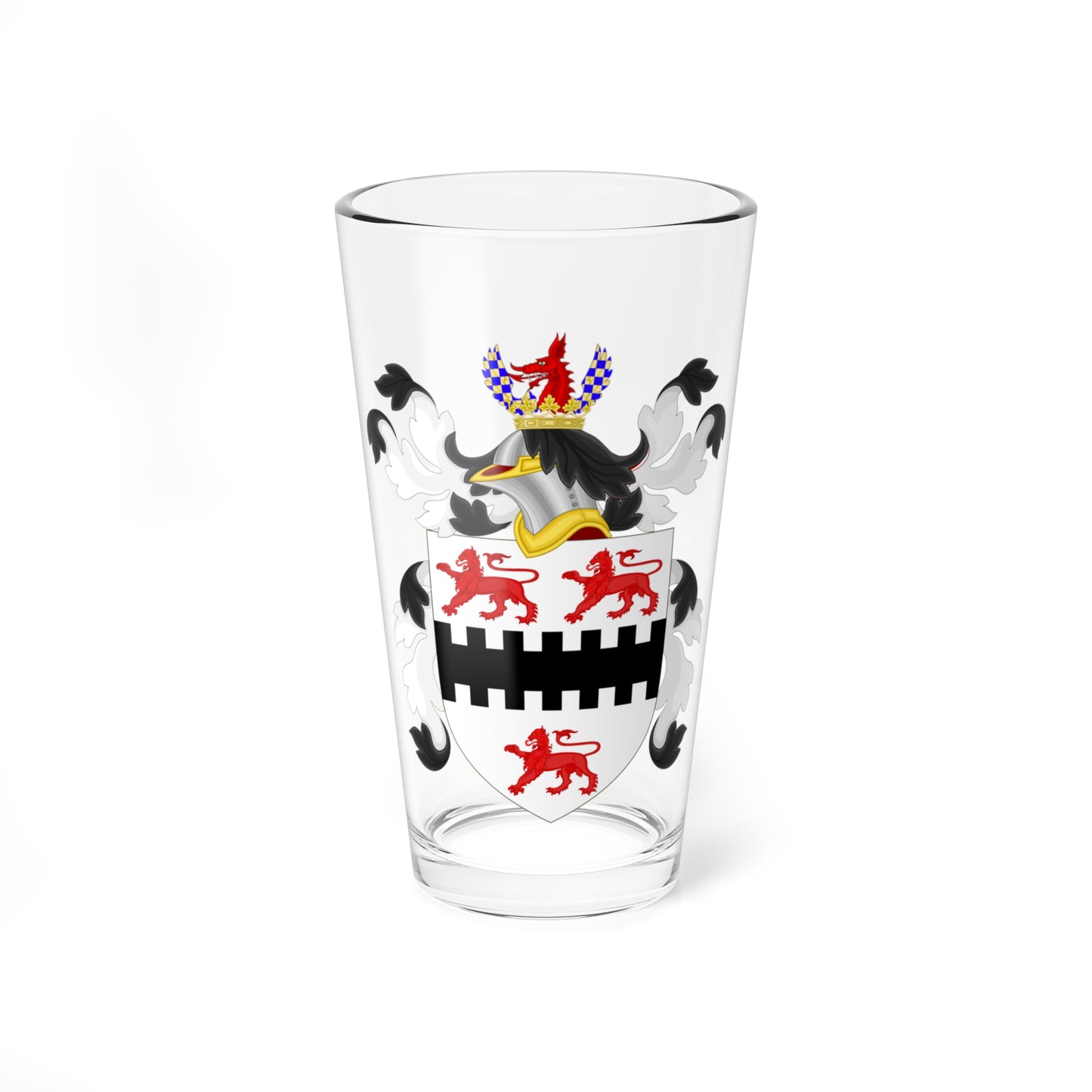 Coat of Arms of William Coddington (United States) (Coat of Arms) Pint Glass 16oz