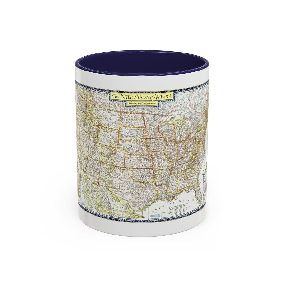 USA - The United States (1951) (Map) Accent Coffee Mug