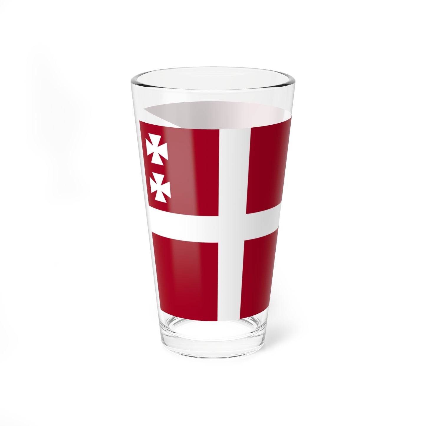 Naval Rank Flag of Denmark - Counter admiral 1858 (Denmark) Pint Glass 16oz