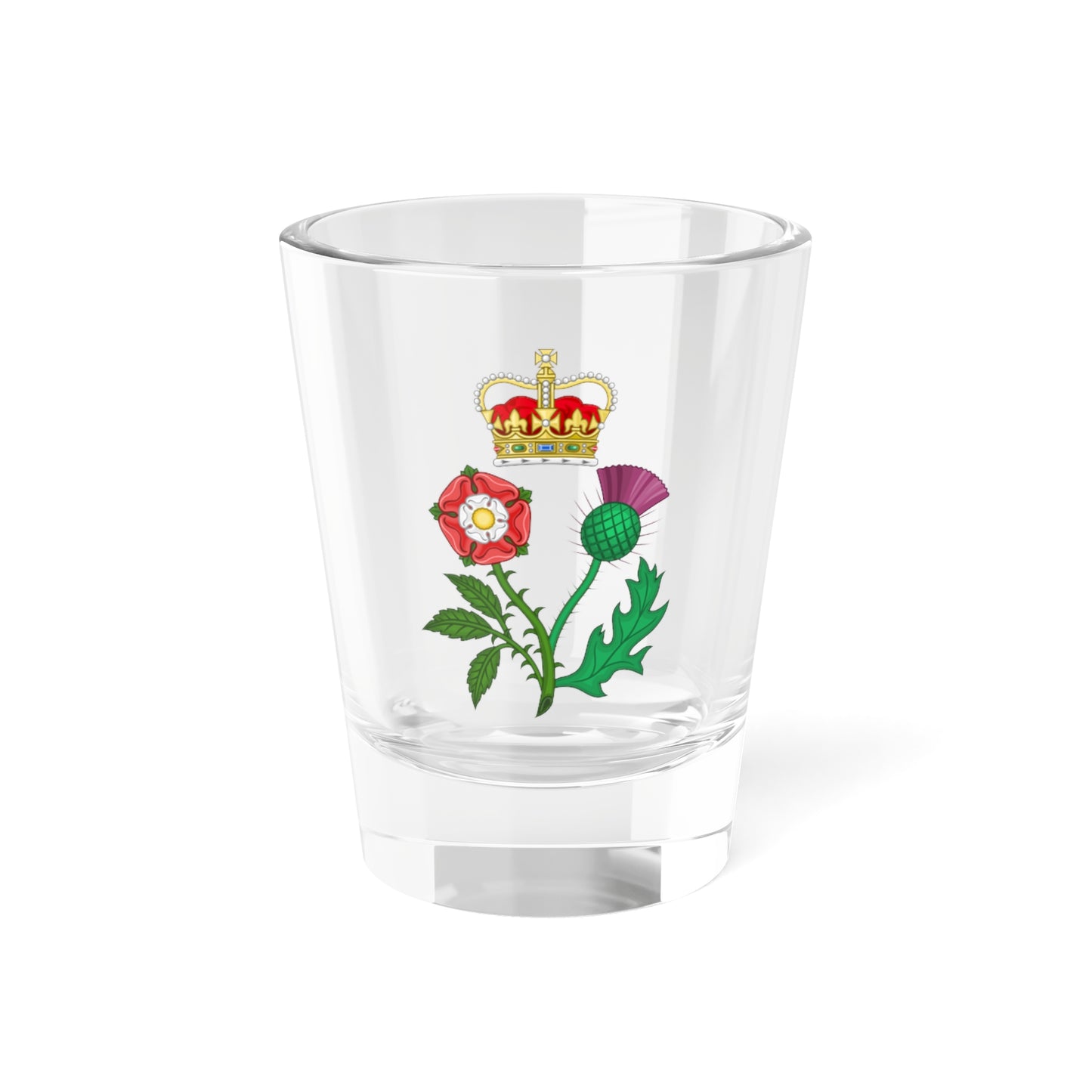 Floral Badge of Great Britain (United Kingdom) (Coat of Arms) Shot Glass 1.5oz