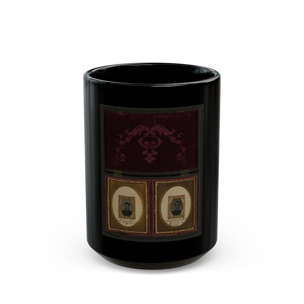 James A. Caruthers Of Company G And Sergeant Samuel Craig Starr Of Company D, 95th Ohio Infantry Regiment (U.S. Civil War) Black Coffee Mug