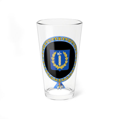 Coat of Arms of Valery Giscard dEstaing Order of the Elephant (Denmark) (Coat of Arms) Pint Glass 16oz