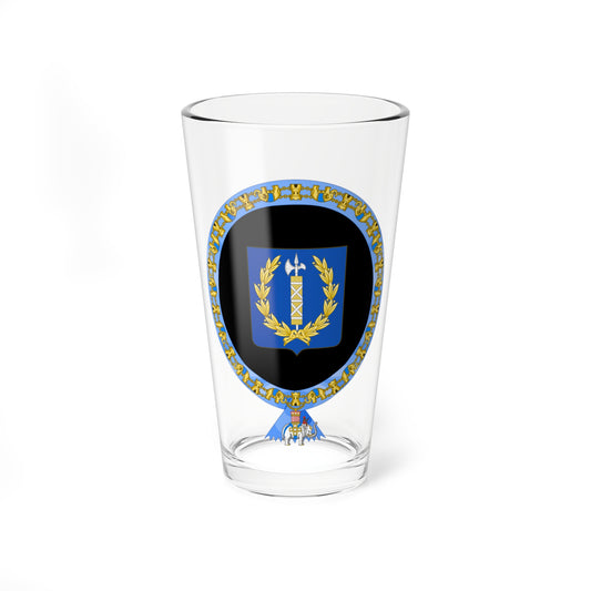 Coat of Arms of Valery Giscard dEstaing Order of the Elephant (Denmark) (Coat of Arms) Pint Glass 16oz