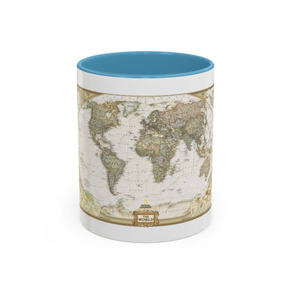 World Map - Political Antique (2007) (Map) Accent Coffee Mug