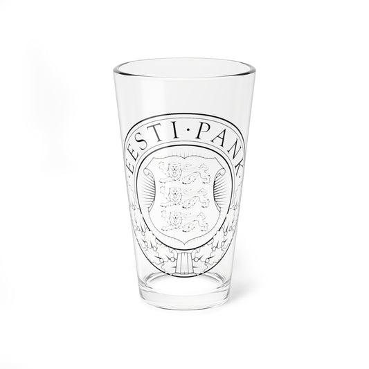Seal of the Bank of Estonia (Estonia) (Coat of Arms) Pint Glass 16oz