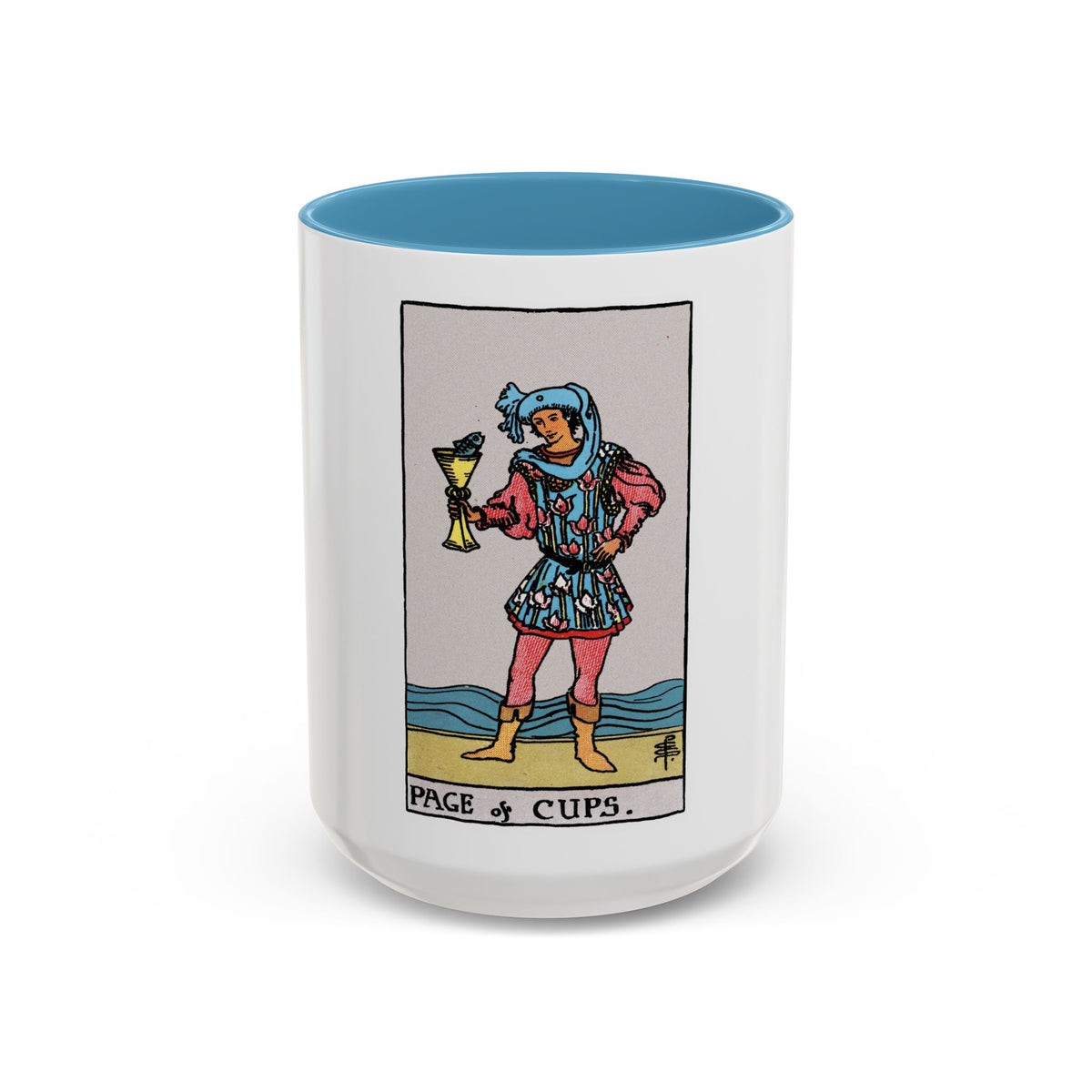 The Page of Cups (Tarot Card) Accent Coffee Mug