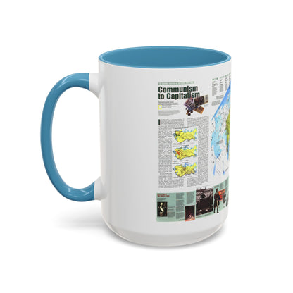Russia - Communism to Capitalism (1993) (Map) Accent Coffee Mug