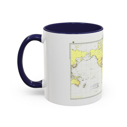 Submarine Cables of the World (1896) (Map) Accent Coffee Mug
