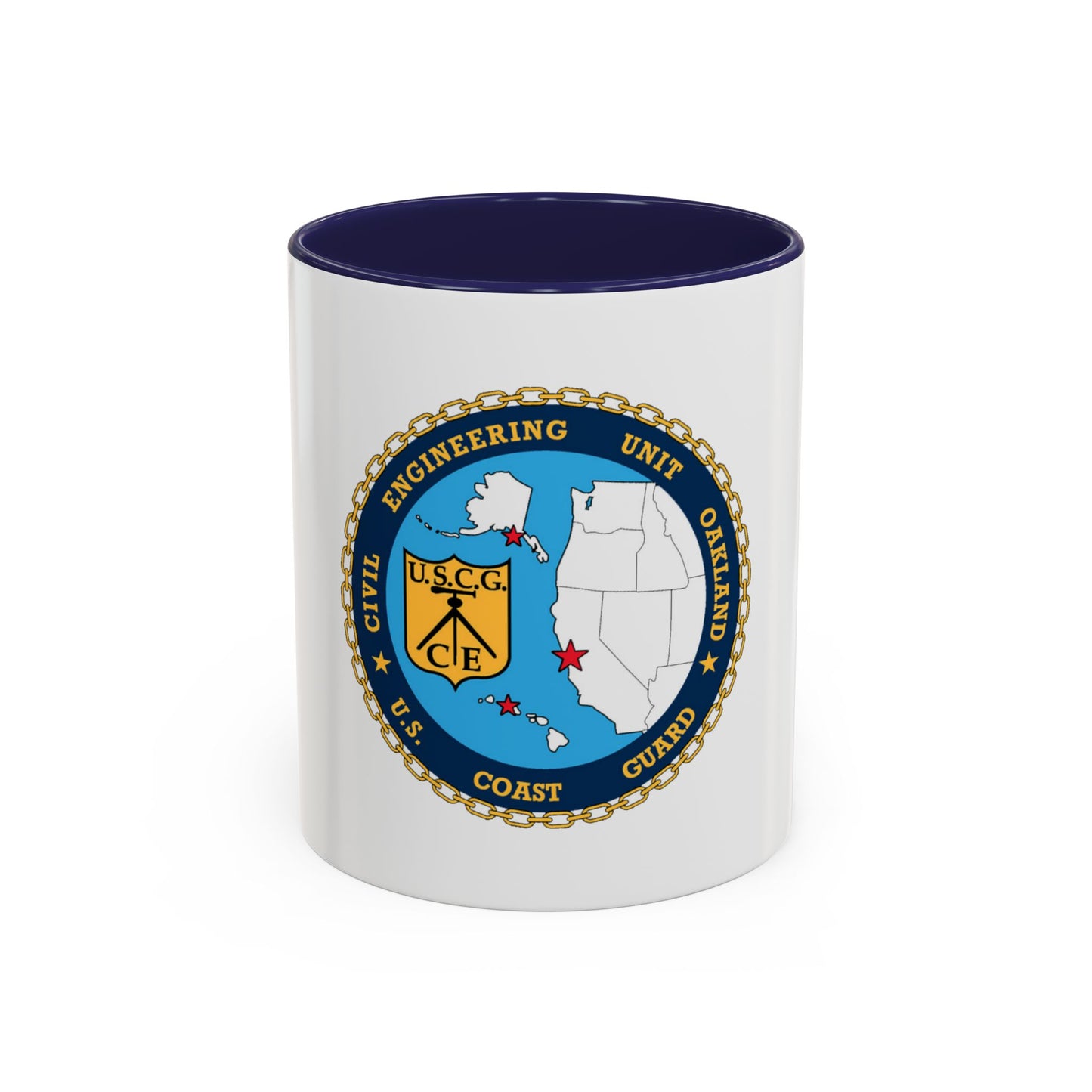 USCG Civil Eng Unit Oakland (U.S. Coast Guard) Accent Coffee Mug