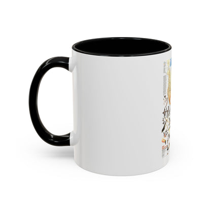 America - Bird Migration (1969) (Map) Accent Coffee Mug