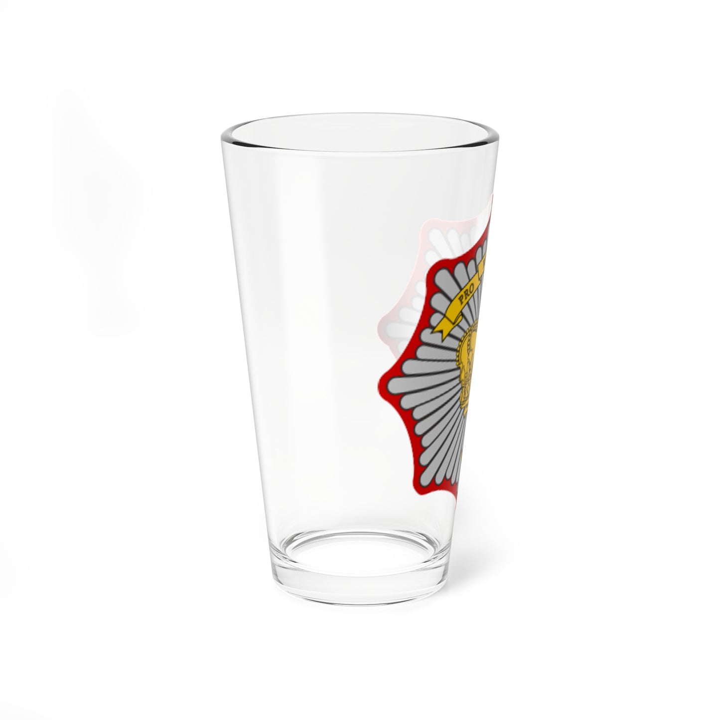 Emblem for the Danish Royal Life Guards Musical Corps (Denmark) (Coat of Arms) Pint Glass 16oz