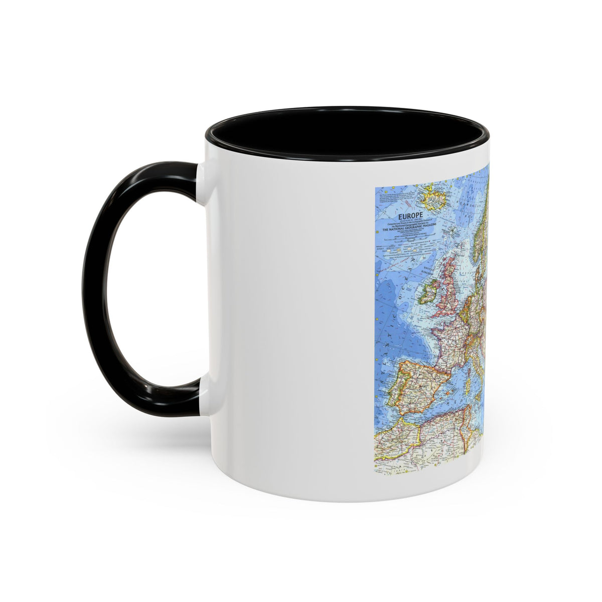Europe (1962) (Map) Accent Coffee Mug