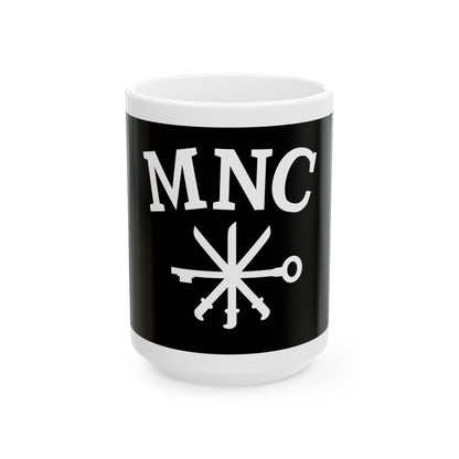 Bandera del Movimiento Nacionalista Cristiano de Cuba (Cuba) White Coffee Mug