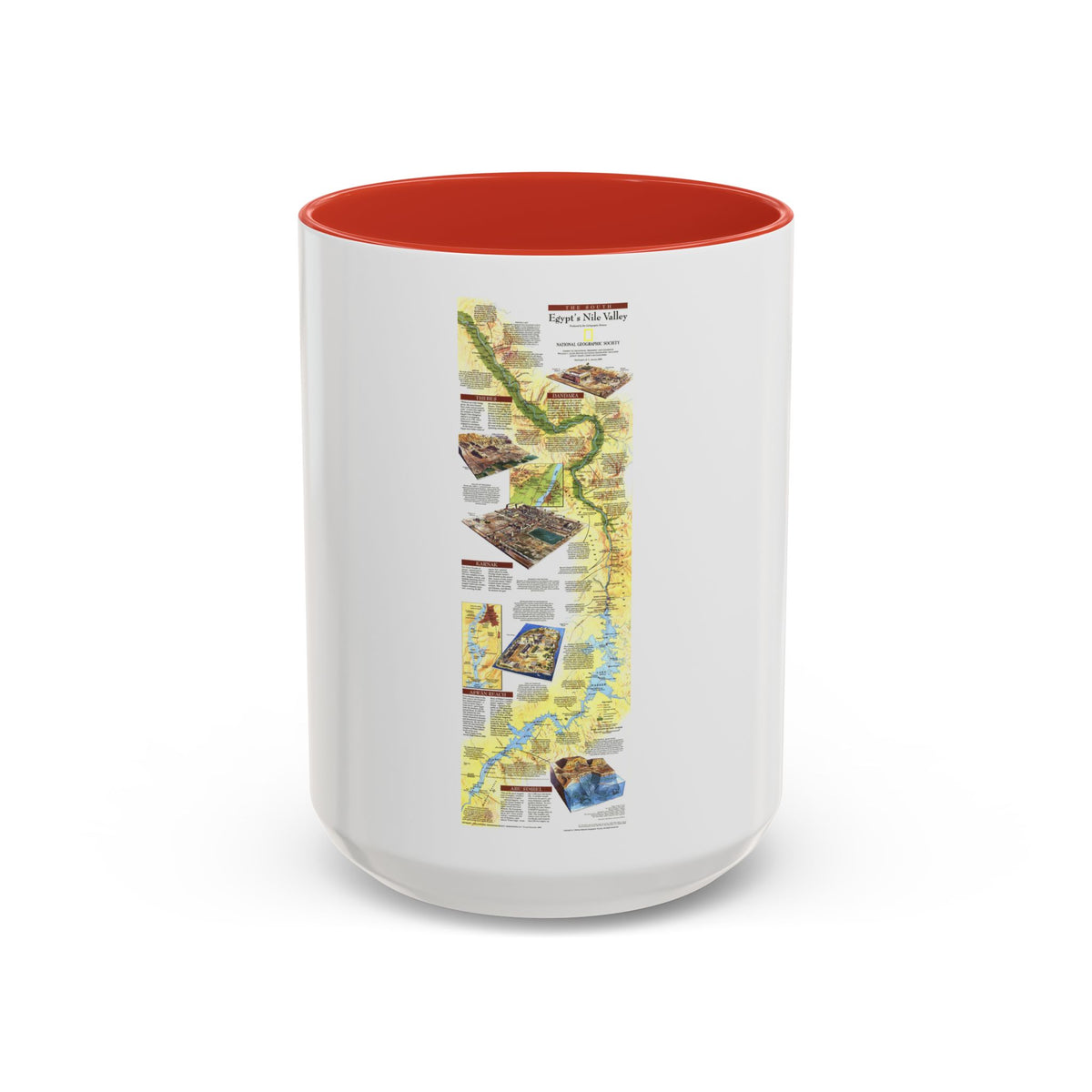 Egypt's Nile Valley- The South (1995) (Map) Accent Coffee Mug