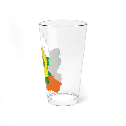 Flag-map of Lipetsk Oblast 2003 (Russia) Pint Glass 16oz