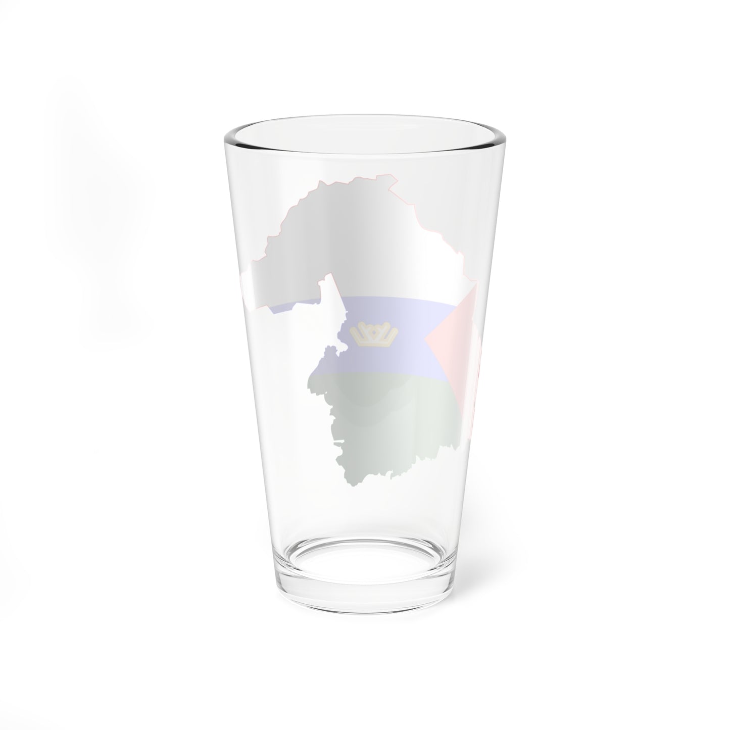 Flag-map of Tyumen Oblast (Russia) Pint Glass 16oz