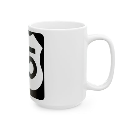 Texas Business US 75-C (Texas) (Road Sign) White Coffee Mug
