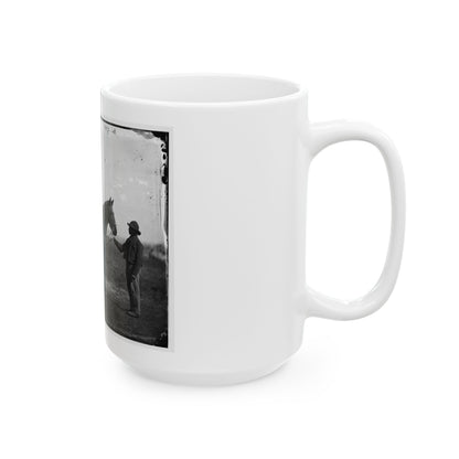 Brandy Station, Virginia. Capt. Beckwith's Horse, Headquarters, Army Of The Potomac (U.S. Civil War) White Coffee Mug