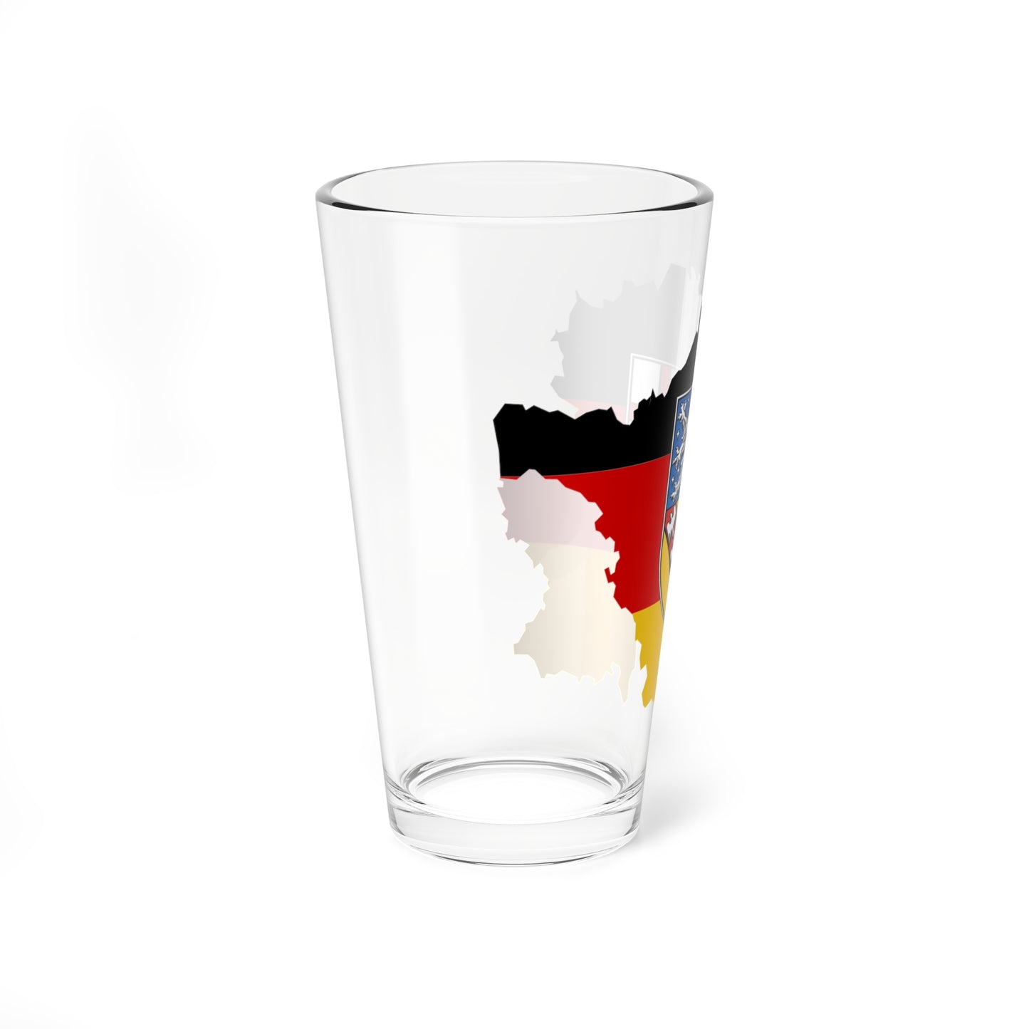 Flag map of Saarland (Germany) Pint Glass 16oz