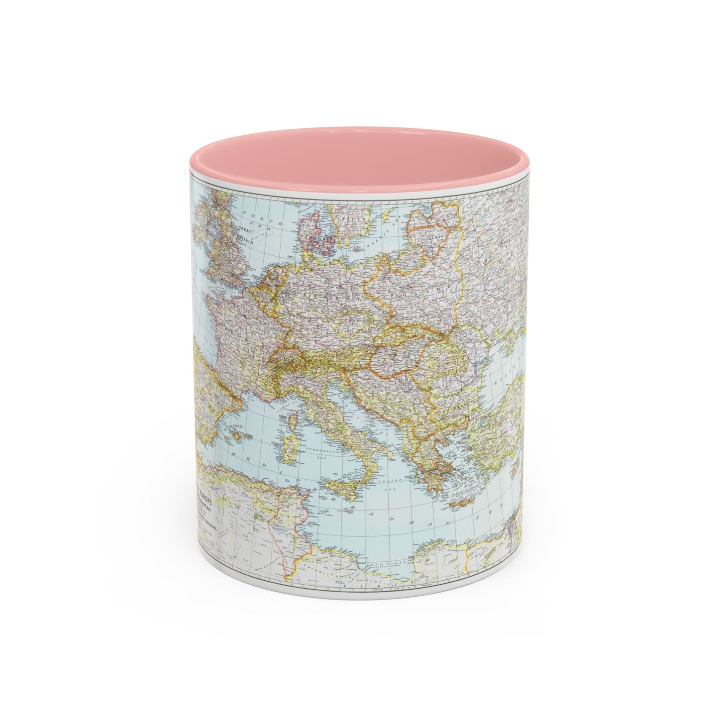 Tasse à café Accent Europe, Centre et Méditerranée 1er septembre 1939 (carte)