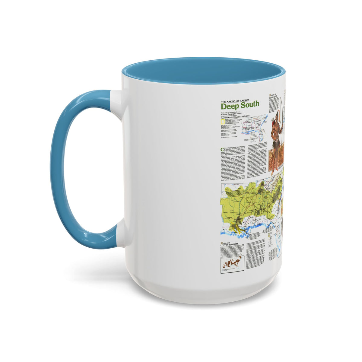 USA - Deep South 2 (1983) (Map) Accent Coffee Mug