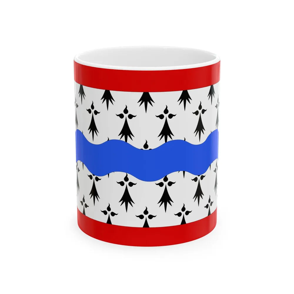 Flag of Haute Vienne France 2 - White Coffee Mug-11oz-Go Mug Yourself