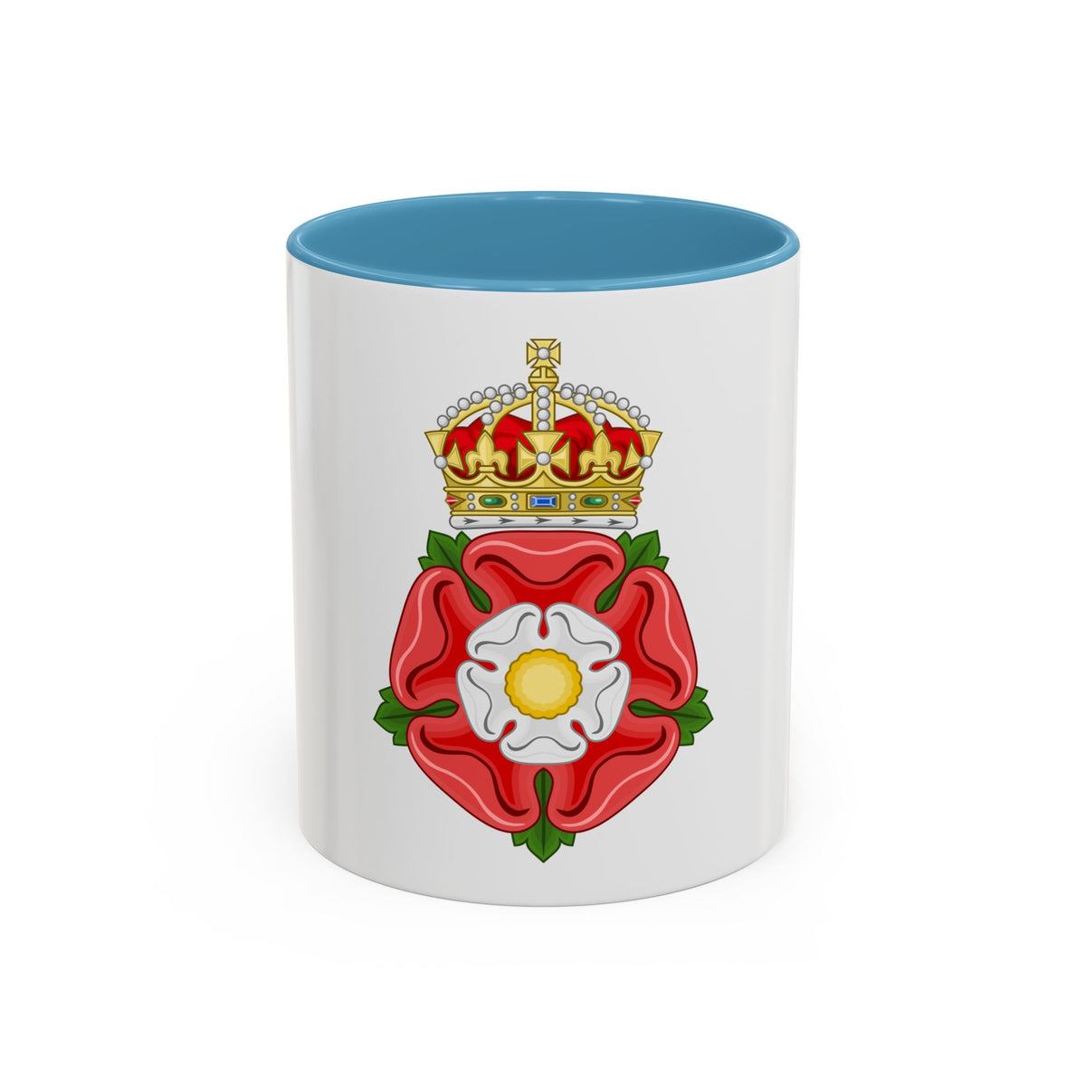 Tudor Rose, royally crowned - Accent Coffee Mug