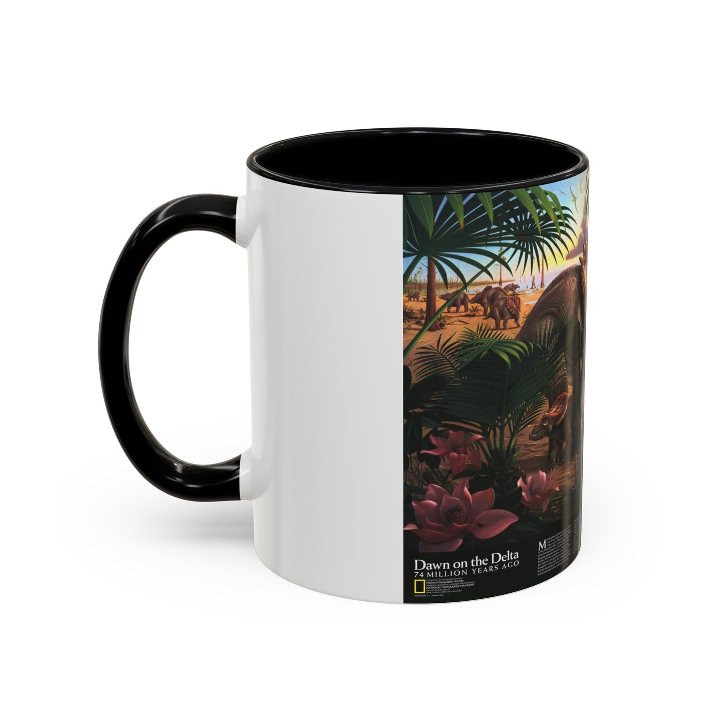 North America - Dawn on the Delta- 74mya (1993) (Map) Accent Coffee Mug