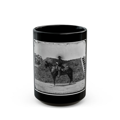 Gettysburg, Pennsylvania. Lt. Col. Samuel K. Schwenk, 50th Pennsylvania Infantry (Seated On Horse) (U.S. Civil War) Black Coffee Mug