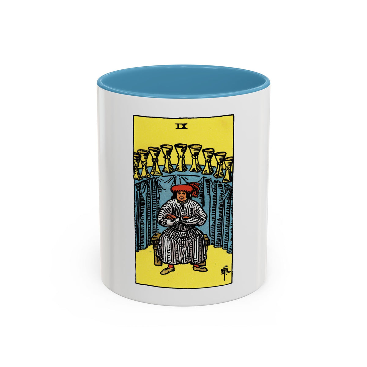 The 9 of Cups (Tarot Card) Accent Coffee Mug