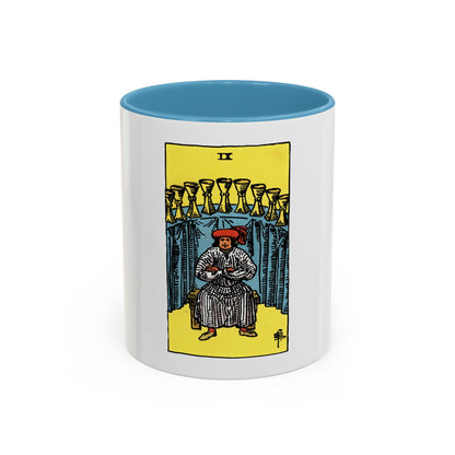 The 9 of Cups (Tarot Card) Accent Coffee Mug