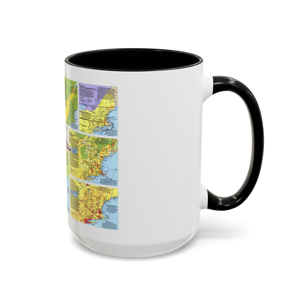 USA - New England 2 (1987) (Map) Accent Coffee Mug