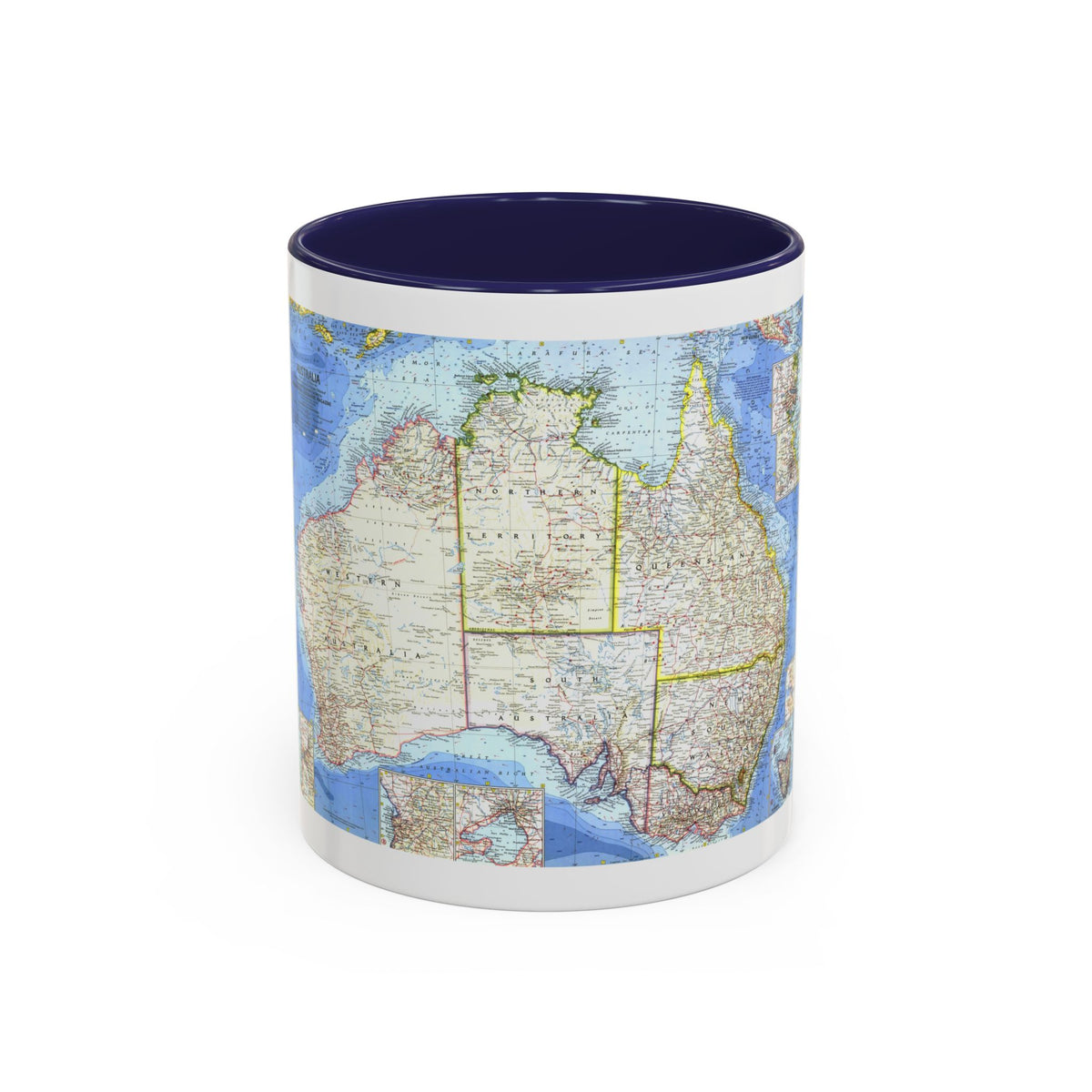 Australia (1963) (Map) Accent Coffee Mug