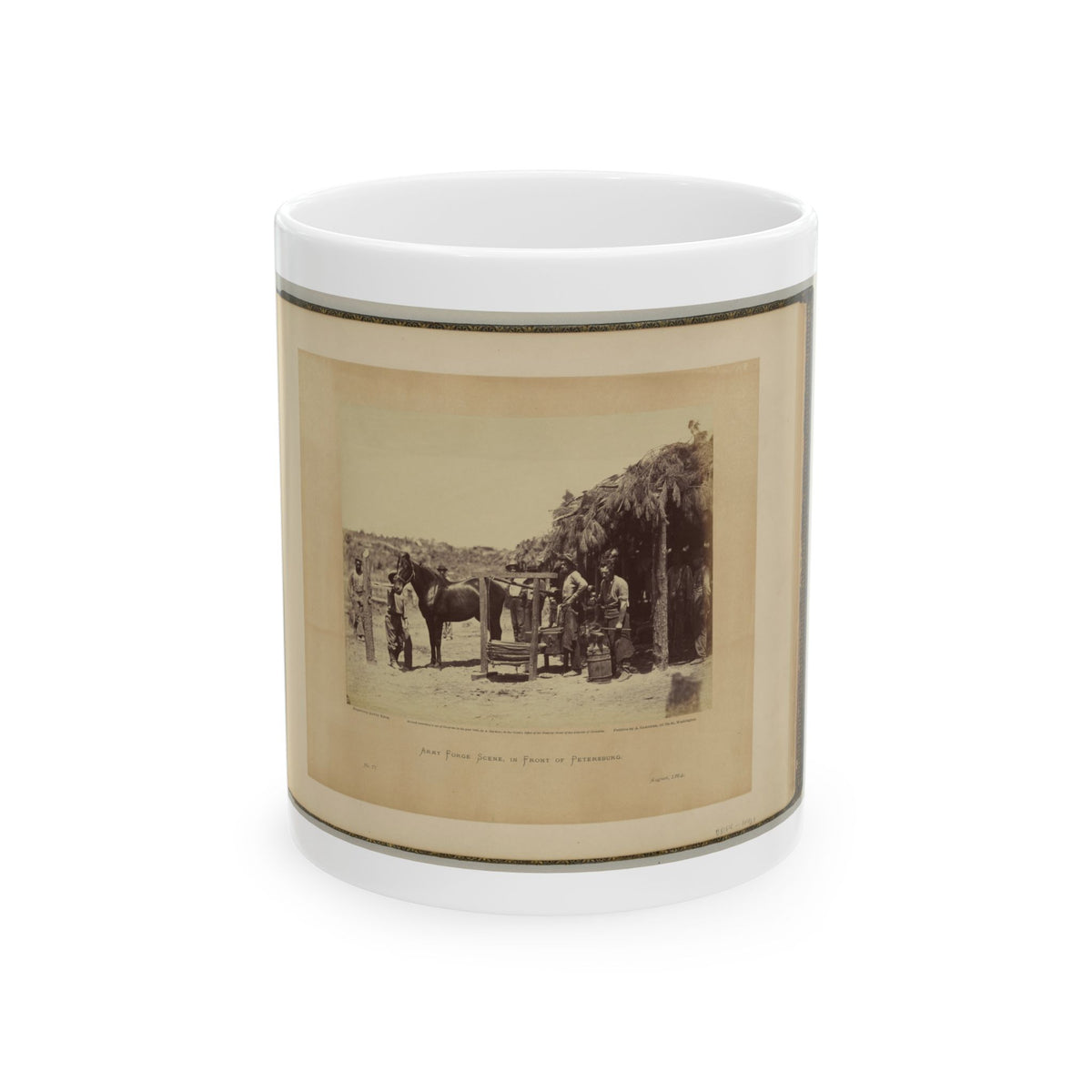 Army Forge Scene, In Front Of Petersburg (U.S. Civil War) White Coffee Mug