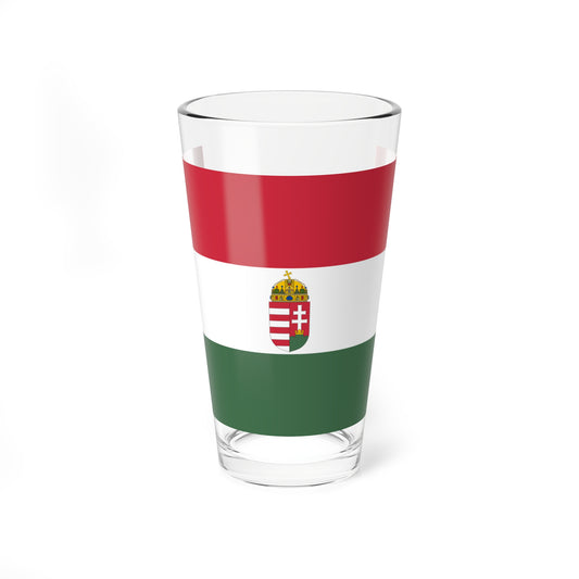 Flag of Hungary with arms (Hungary) Pint Glass 16oz