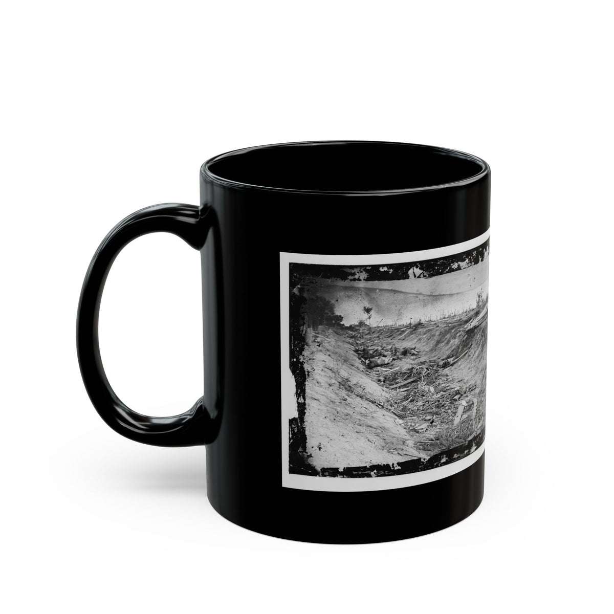 Antietam, Md. Confederate Dead In A Ditch On The Right Wing (U.S. Civil War) Black Coffee Mug