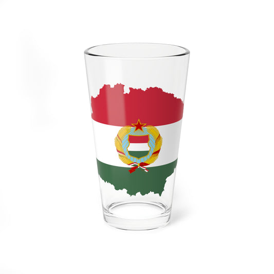 Flag-map of Greater Hungary Kadar coat of arms (Hungary) Pint Glass 16oz