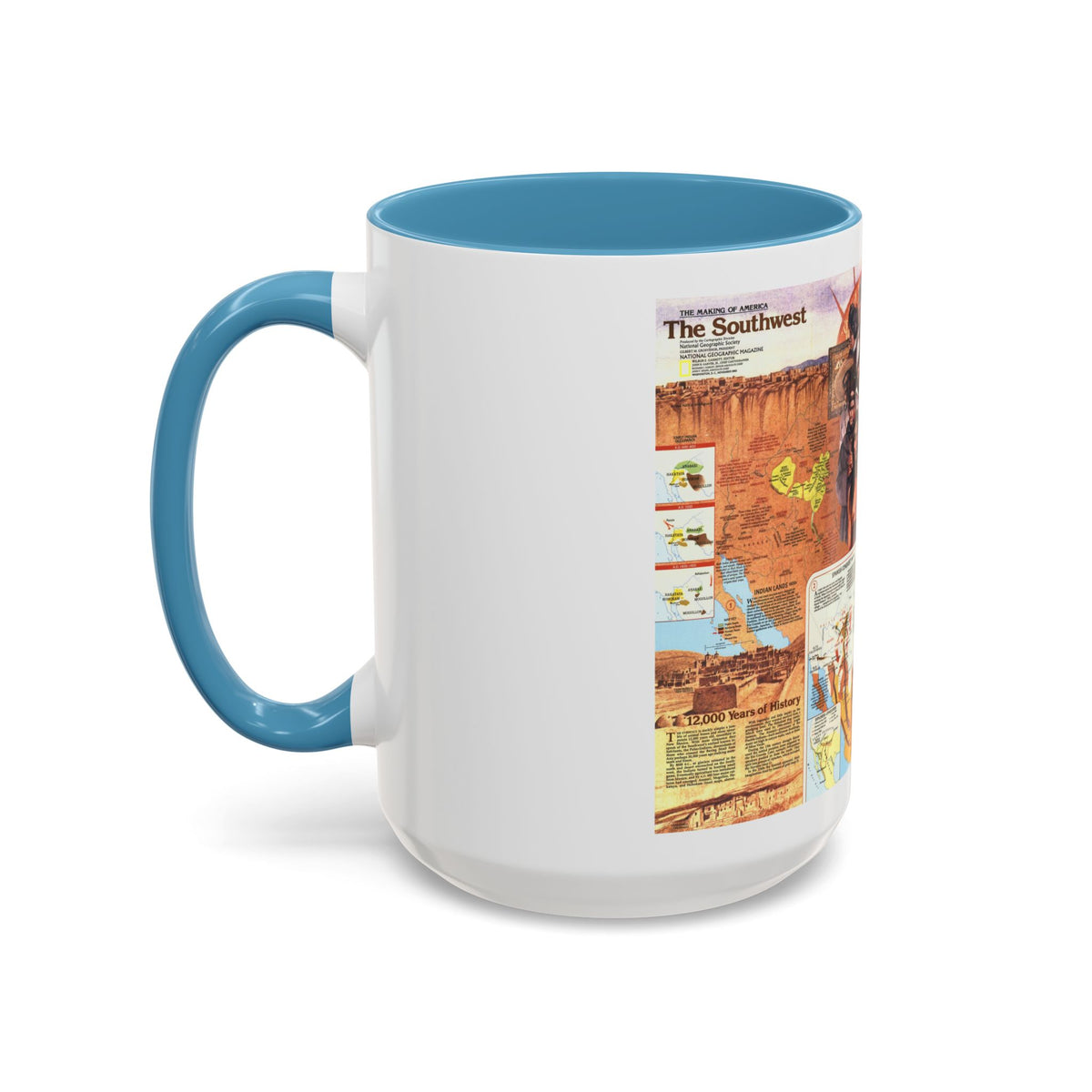 USA - Southwest 2 (1982) (Map) Accent Coffee Mug