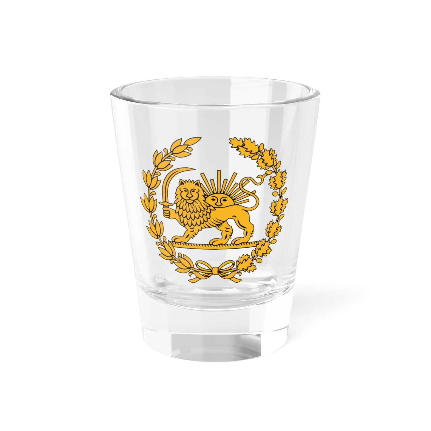 Lion and Sun Emblem of Iran (Iran) (Coat of Arms) Shot Glass 1.5oz