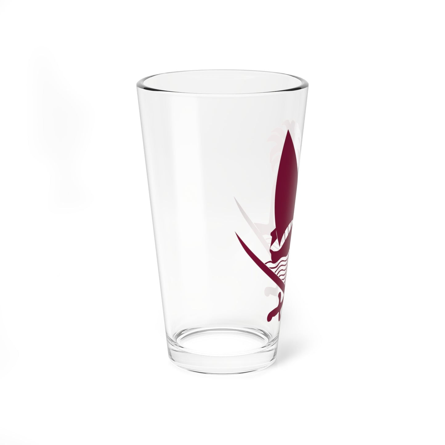 Emblem of Qatar-2022 (Qatar) (Coat of Arms) Pint Glass 16oz