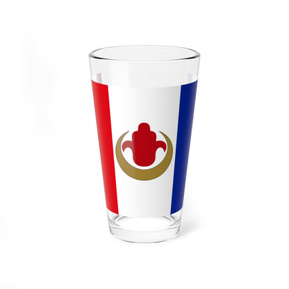 Unofficial Harki flag with Fatimas hand reverse (France) Pint Glass 16oz