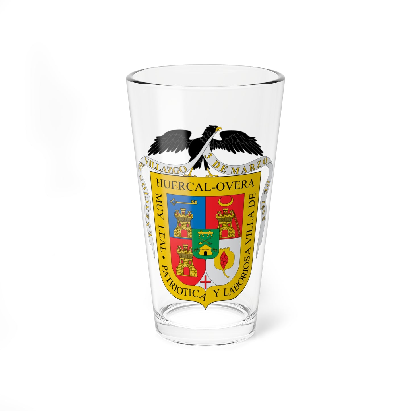Escudo de Huercal-Overa (Spain) (Coat of Arms) Pint Glass 16oz