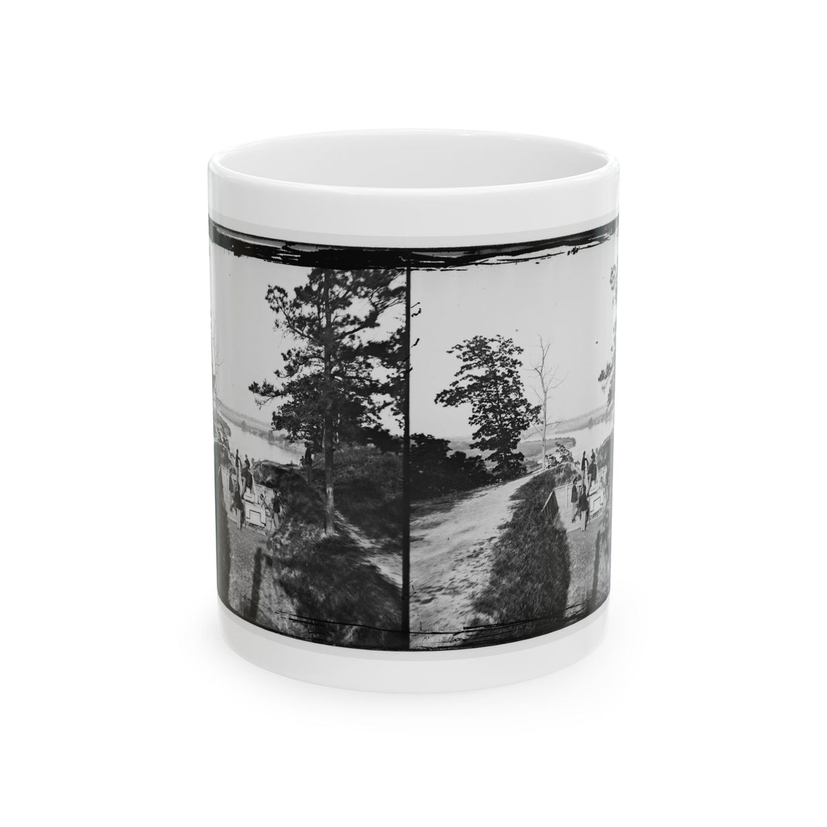 James River, Va. Confederate Gun In Battery Brooks (U.S. Civil War) White Coffee Mug