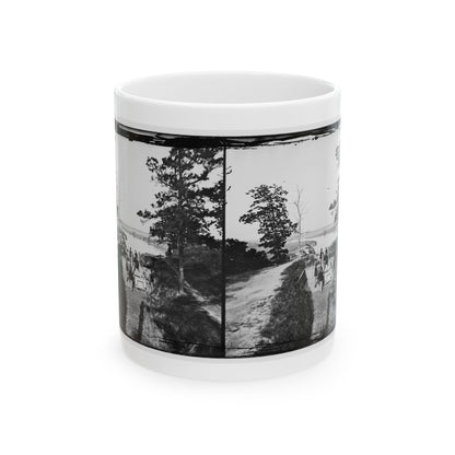 James River, Va. Confederate Gun In Battery Brooks (U.S. Civil War) White Coffee Mug