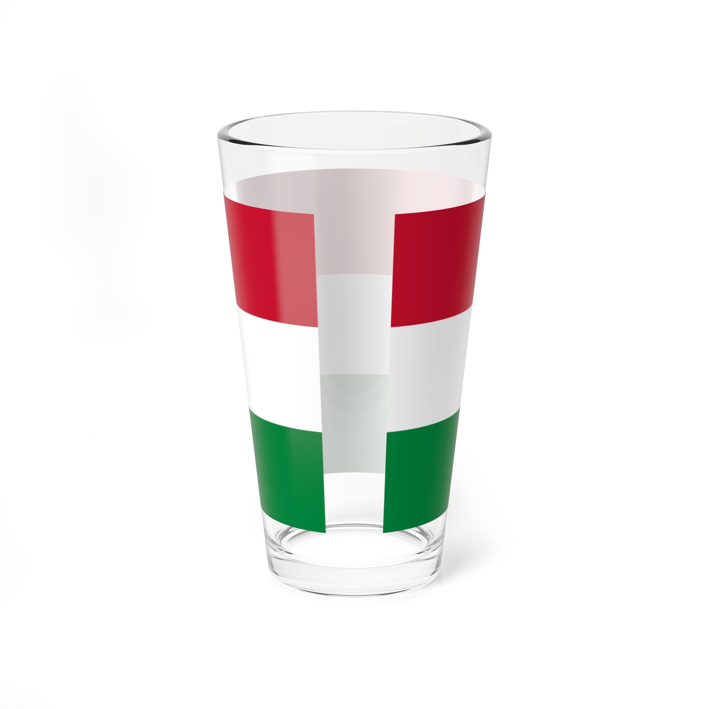 Flag of Hungary color shades variant (Hungary) Pint Glass 16oz