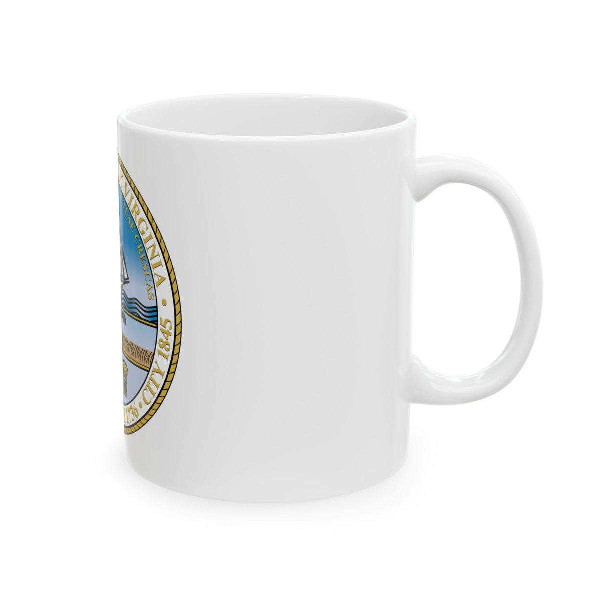 Seal of Norfolk Virginia - White Coffee Mug