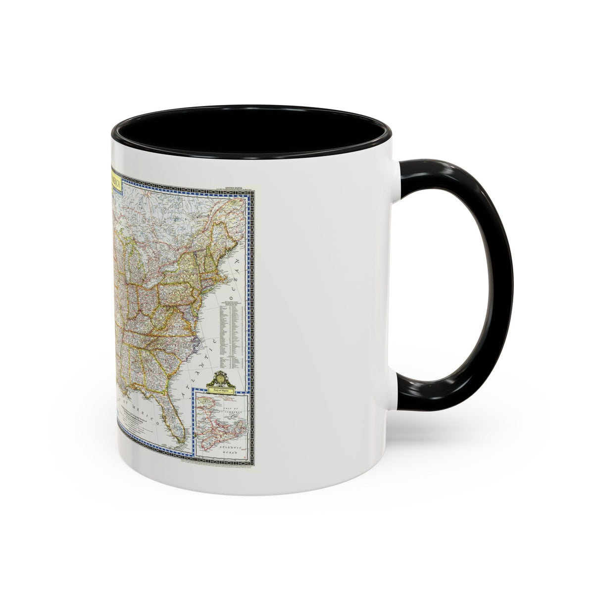 USA - The United States (1951) (Map) Accent Coffee Mug