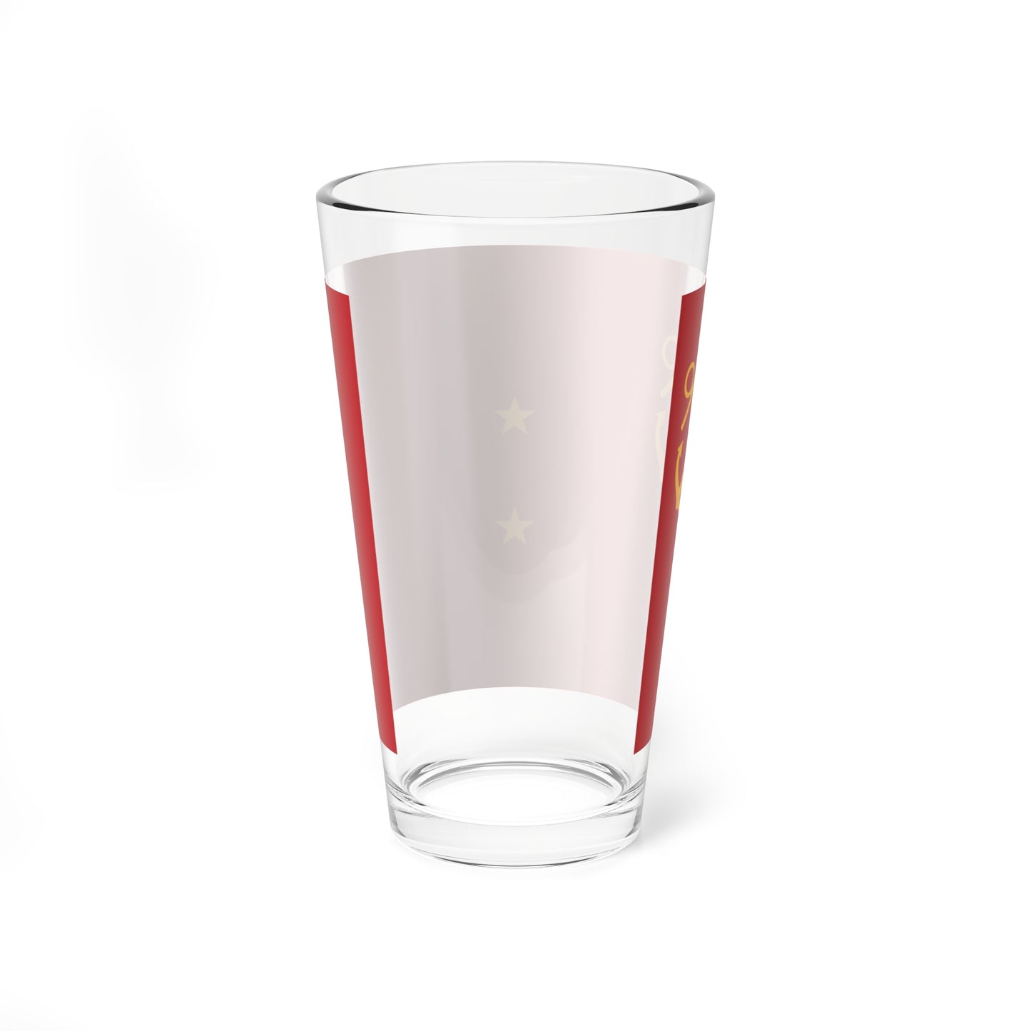 Rank flag of the Royal Moroccan Navy - Rear Admiral ornamented crown (Morocco) Pint Glass 16oz