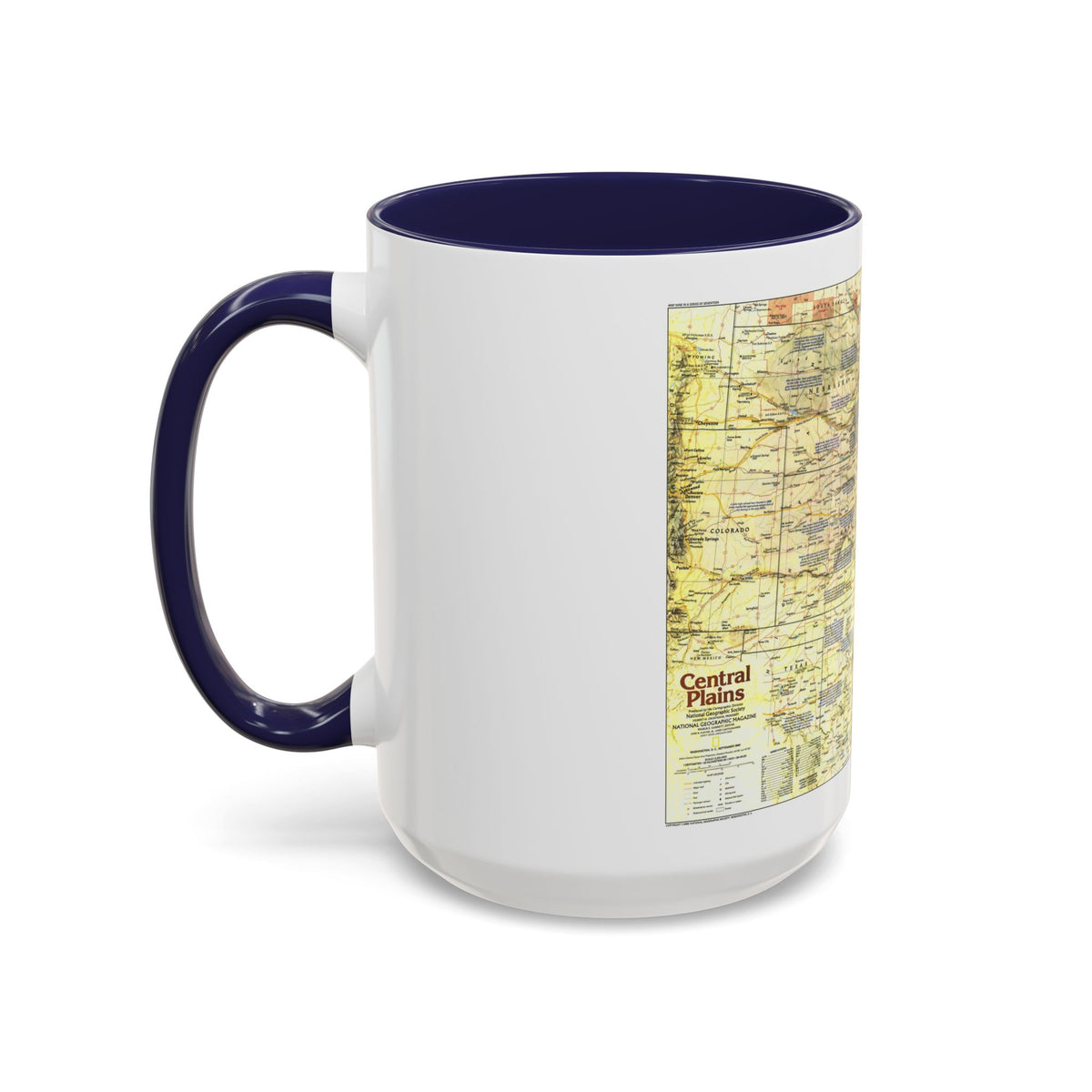USA - Central Plains 1 (1985) (Map) Accent Coffee Mug